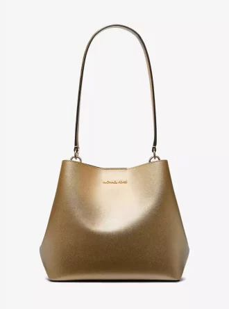 Bolso de hombro mediano metálico Pratt