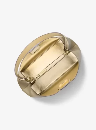 Bolso de hombro mediano metálico Pratt