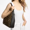 Bolso de hombro mediano Nayla de pelo de becerro con estampado de leopardo Bolso de hombro mediano Nayla de pelo de becerro con estampado de leopardo