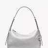 Bolso de hombro mediano Nolita de piel granulada metalizada