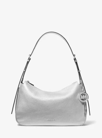Bolso de hombro mediano Nolita de piel granulada metalizada