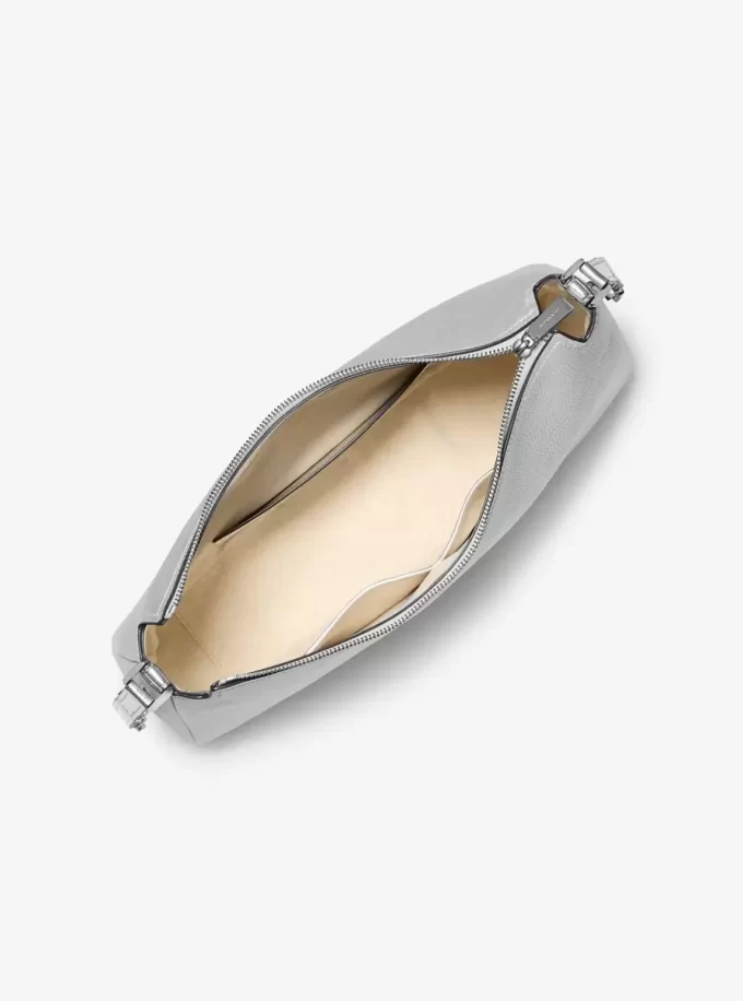 Bolso de hombro mediano Nolita de piel granulada metalizada