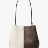 Bolso de hombro mediano Pratt de dos tonos con logotipo de la firma Bolso de hombro mediano Pratt de dos tonos con logotipo de la firma