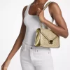 Bolso de hombro metálico adornado Whitney mediano Bolso de hombro metálico adornado Whitney mediano
