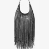 Bolso de hombro Nolita pequeño de ante con flecos y tachuelas (edición limitada)