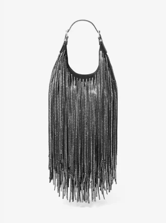 Bolso de hombro Nolita pequeño de ante con flecos y tachuelas (edición limitada)