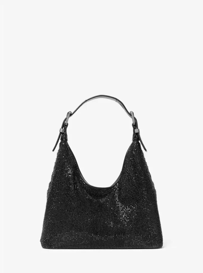 Bolso de hombro Nolita pequeño de malla con diamantes de imitación de edición limitada Bolso de hombro Nolita pequeño de malla con diamantes de imitación de edición limitada