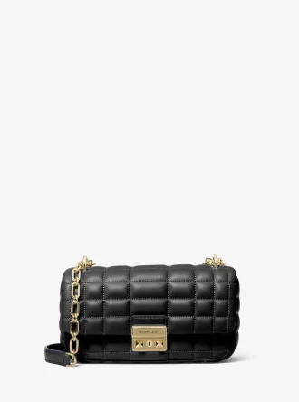Bolso de hombro pequeño Tribeca de piel acolchada