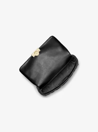 Bolso de hombro pequeño Tribeca de piel acolchada