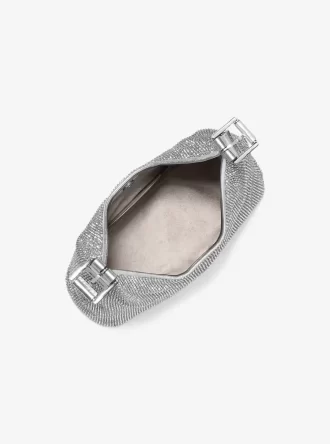 Bolso de hombro tipo hobo Nolita pequeño de malla con pedrería metálica de edición limitada