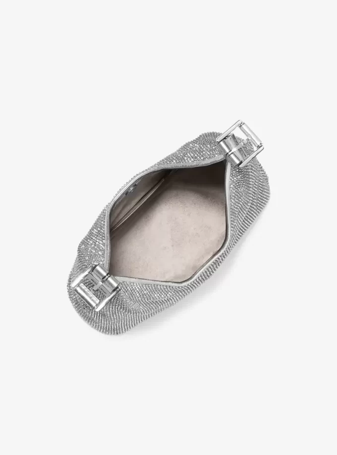 Bolso de hombro tipo hobo Nolita pequeño de malla con pedrería metálica de edición limitada Bolso de hombro tipo hobo Nolita pequeño de malla con pedrería metálica de edición limitada