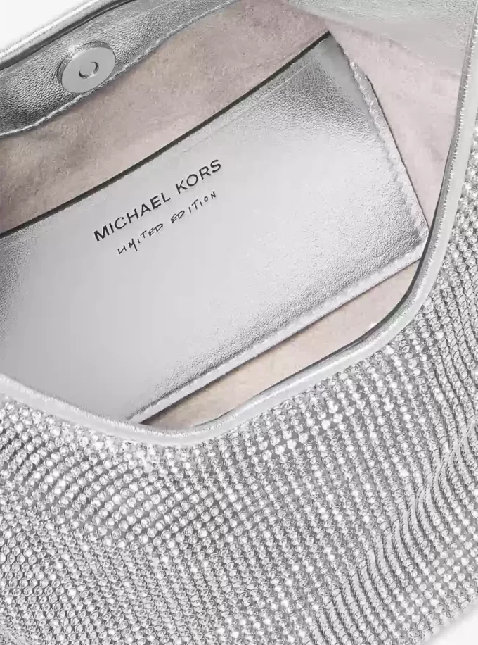 Bolso de hombro tipo hobo Nolita pequeño de malla con pedrería metálica de edición limitada Bolso de hombro tipo hobo Nolita pequeño de malla con pedrería metálica de edición limitada