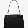 Bolso de hombro Trisha grande de piel granulada