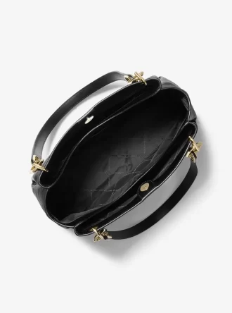 Bolso de hombro Trisha grande de piel granulada