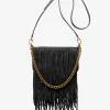Bolso de mano convertible Bryant de ante con flecos pequeños Bolso de mano convertible Bryant de ante con flecos pequeños