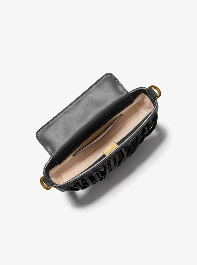 Bolso de mano convertible Bryant de ante con flecos pequeños Bolso de mano convertible Bryant de ante con flecos pequeños
