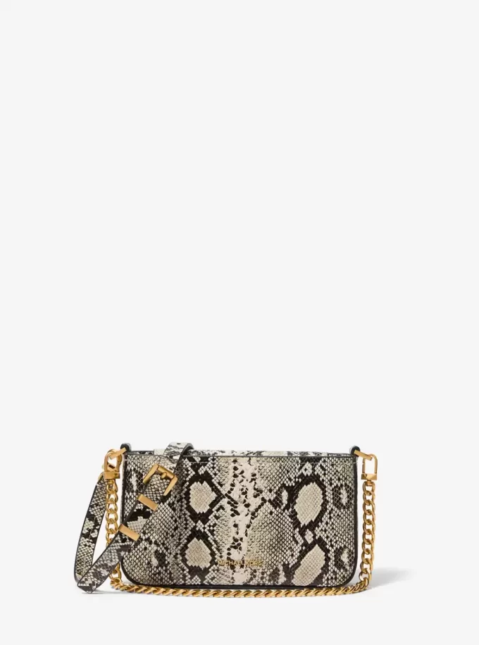 Bolso de mano convertible Bryant pequeño de piel con relieve de serpiente Bolso de mano convertible Bryant pequeño de piel con relieve de serpiente