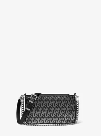 Bolso de mano convertible pequeño con logotipo de la firma metálica de Bryant