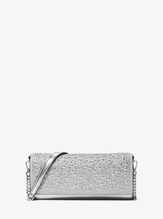 Bolso de mano de piel adornado Jet Set mediano
