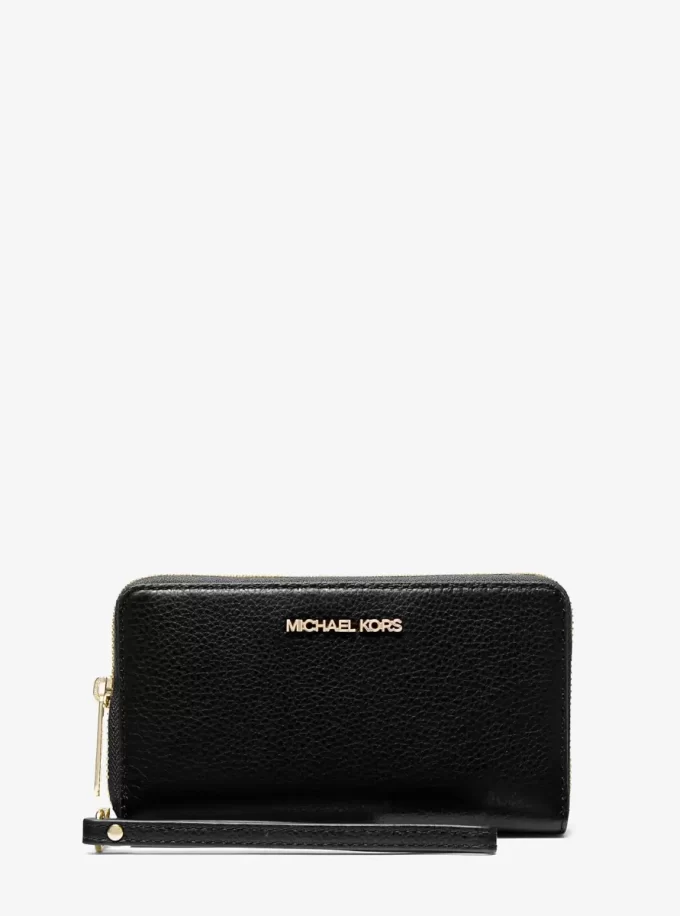 Bolso de mano grande de cuero granulado para smartphone Bolso de mano grande de cuero granulado para smartphone
