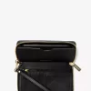 Bolso de mano grande de cuero granulado para smartphone Bolso de mano grande de cuero granulado para smartphone
