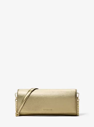 Bolso de mano Jet Set mediano adornado de piel metálica