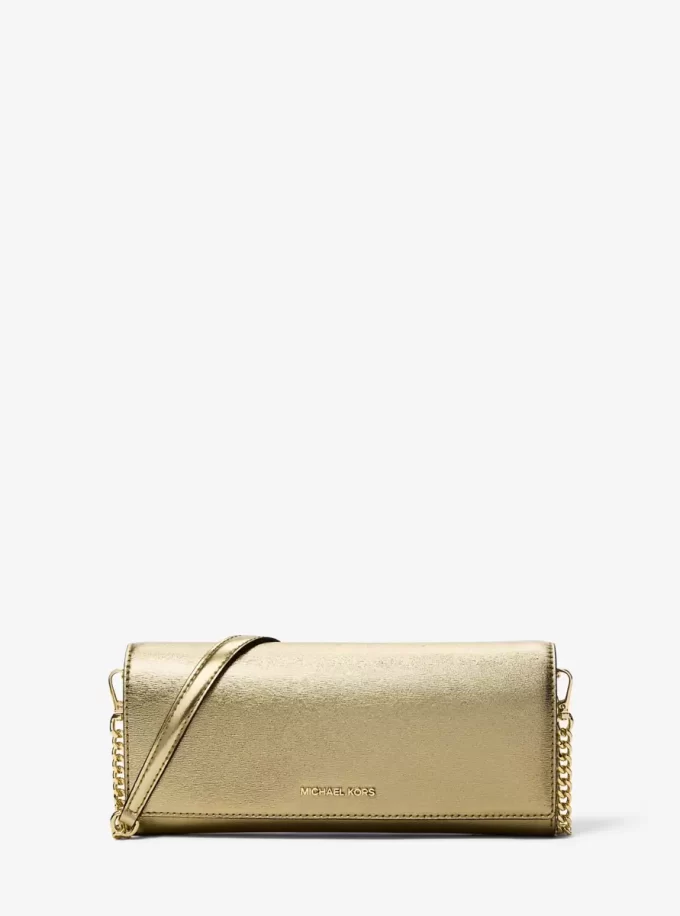 Bolso de mano Jet Set mediano adornado de piel metálica Bolso de mano Jet Set mediano adornado de piel metálica