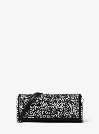 Bolso de mano Jet Set mediano adornado de piel metálica