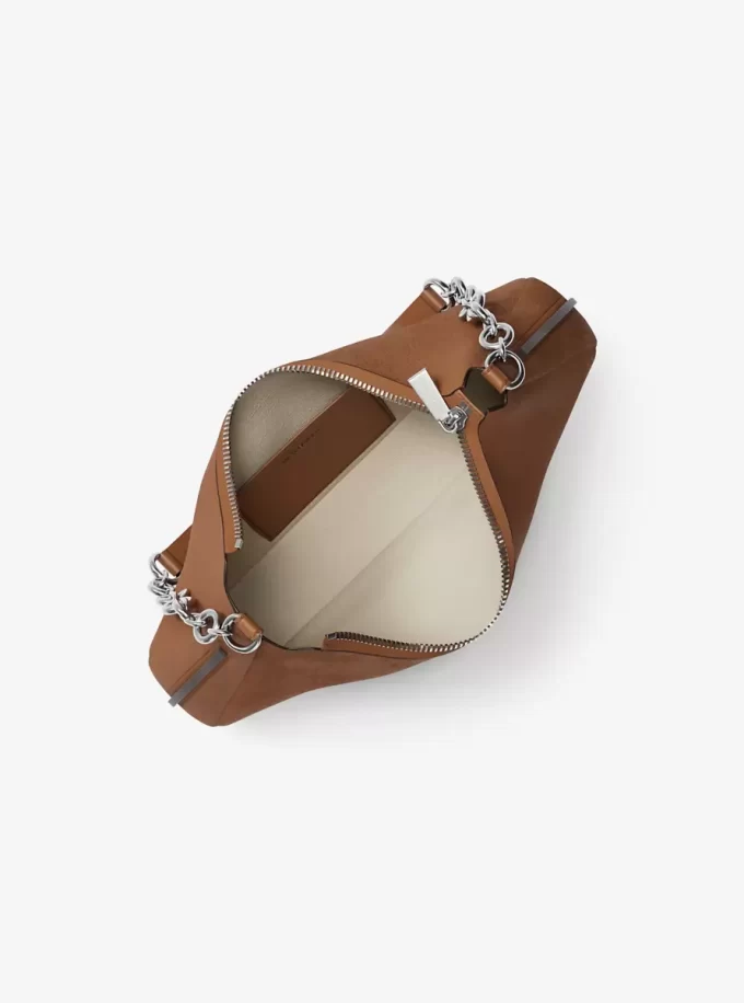 Bolso de mano mediano con cadena de nobuk Nolita Bolso de mano mediano con cadena de nobuk Nolita
