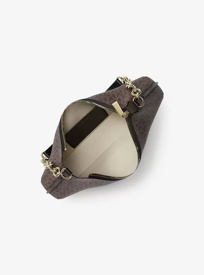 Bolso de mano mediano con cadena y logotipo de Nolita Bolso de mano mediano con cadena y logotipo de Nolita