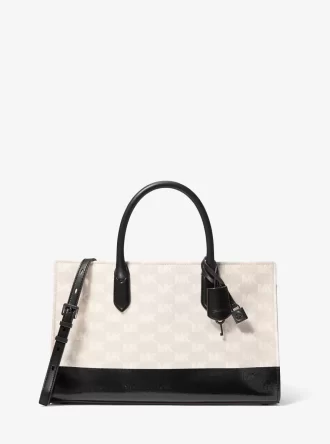 Bolso de mano Scarlett mediano con logo jacquard