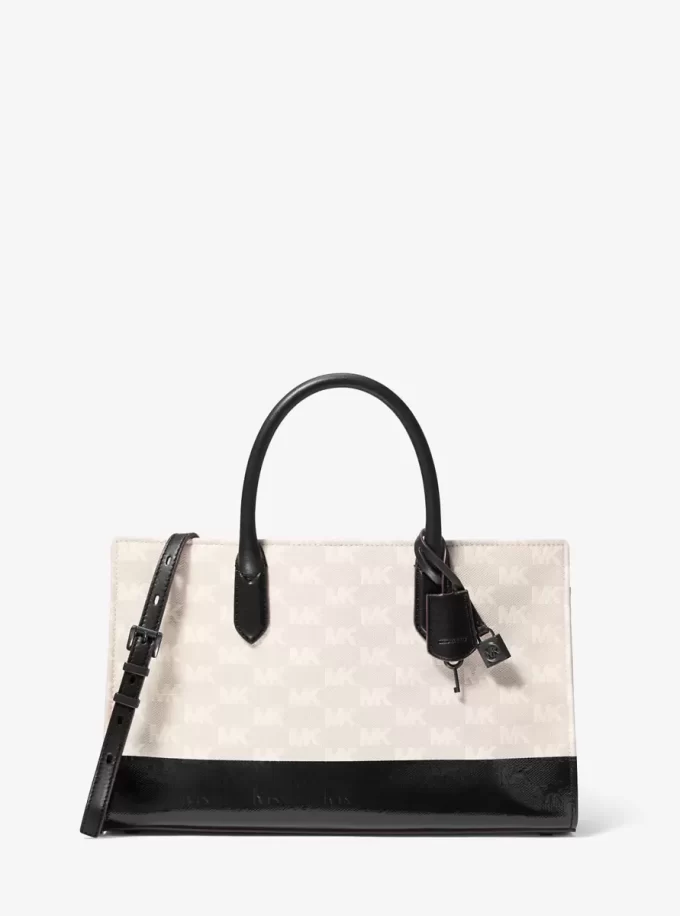 Bolso de mano Scarlett mediano con logo jacquard