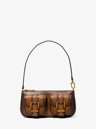 Bolso de mano Zoe pequeño de piel bruñida