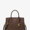 Bolso de piel bruñida con logotipo en relieve mediano Laila Bolso de piel bruñida con logotipo en relieve mediano Laila