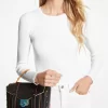 Bolso de piel Manhattan mediano con ribete en contraste Bolso de piel Manhattan mediano con ribete en contraste