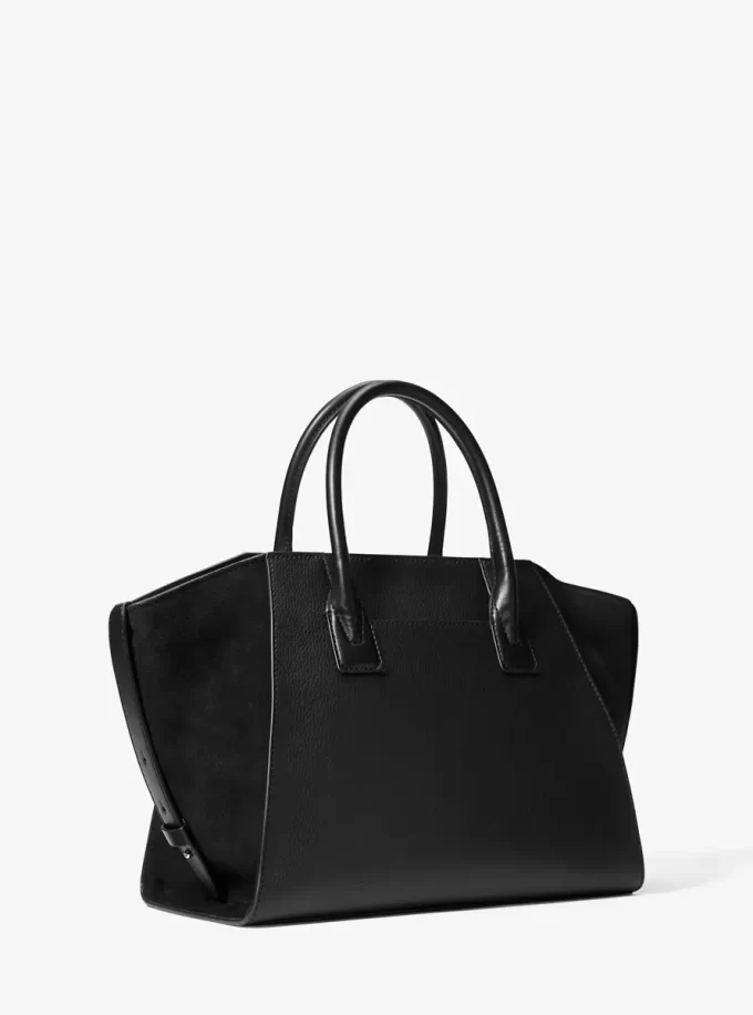 Bolso grande Avril de piel y ante Bolso grande Avril de piel y ante