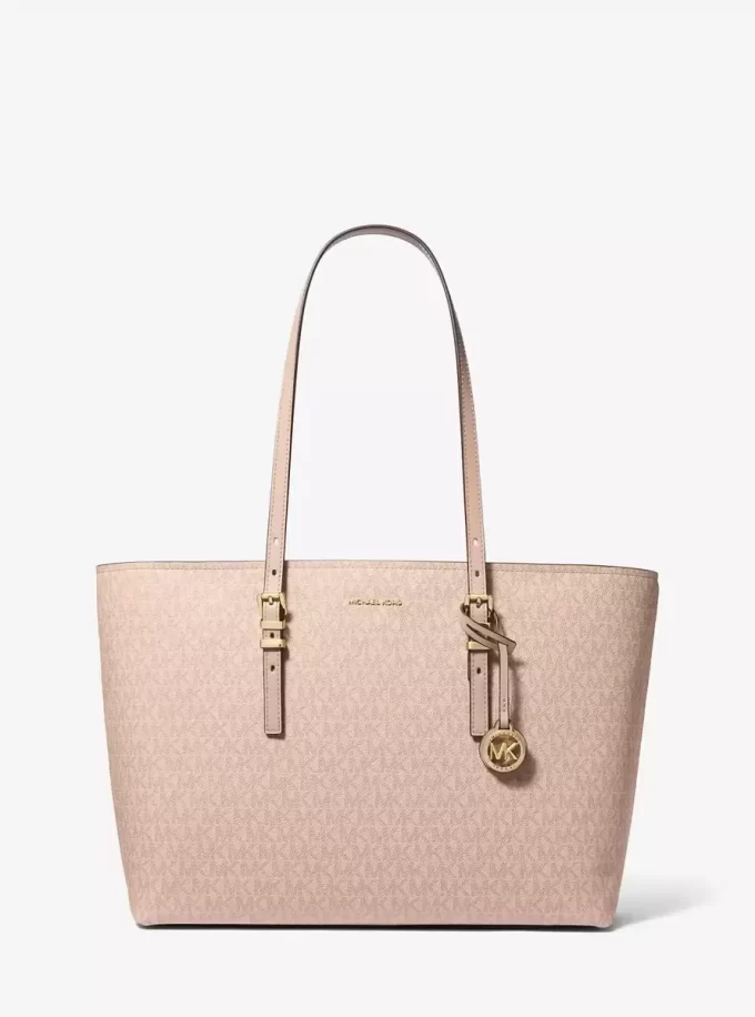 Bolso grande de mano Quinn con logotipo de firma y piel Bolso grande de mano Quinn con logotipo de firma y piel