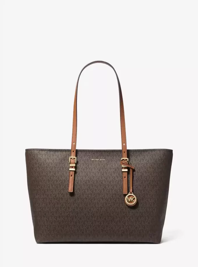Bolso grande de mano Quinn con logotipo de firma y piel Bolso grande de mano Quinn con logotipo de firma y piel