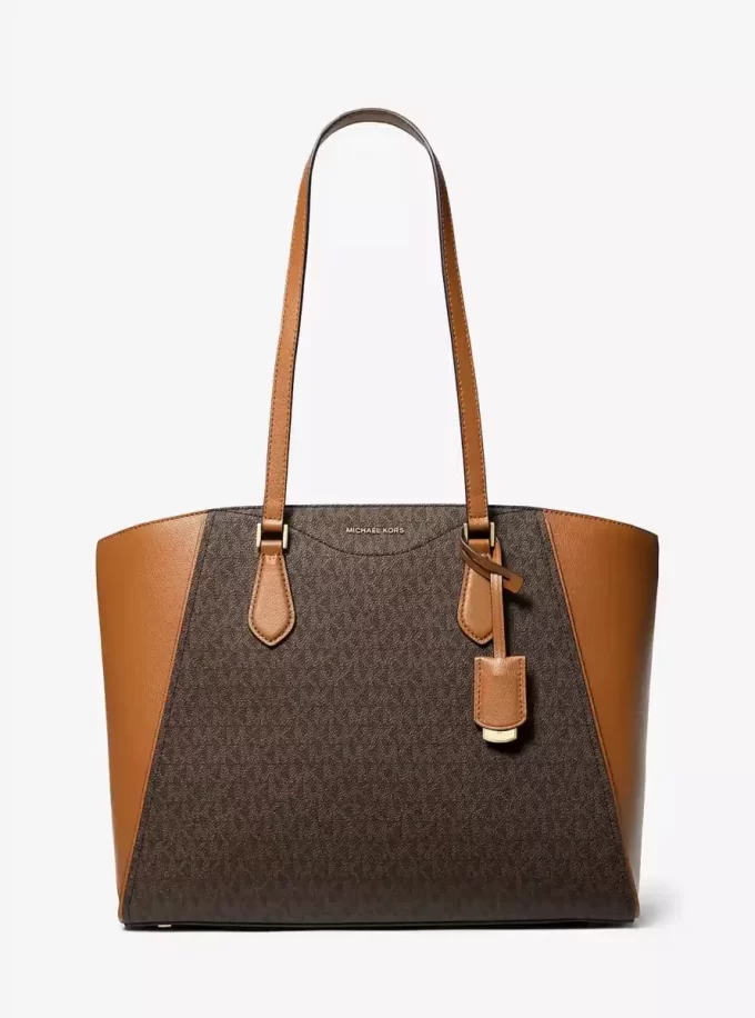 Bolso grande de piel y logo de Taryn Bolso grande de piel y logo de Taryn