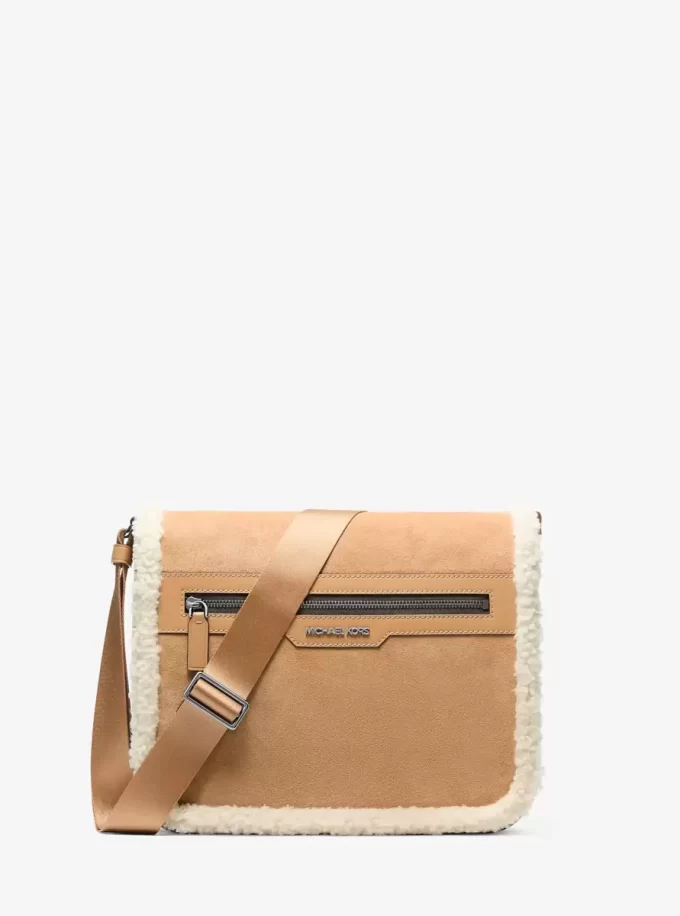 Bolso mensajero Cooper de ante y sherpa Bolso mensajero Cooper de ante y sherpa