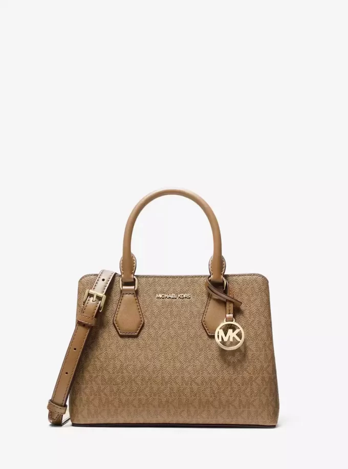 Bolso satchel Camille pequeño con logotipo de firma Bolso satchel Camille pequeño con logotipo de firma