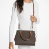 Bolso satchel convertible mediano con logotipo de la firma Marilyn