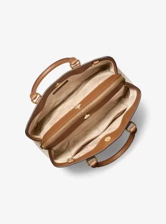 Bolso satchel grande con logotipo de Camille