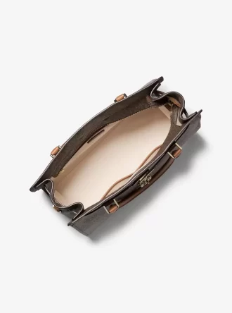 Bolso satchel grande con logotipo de firma Hamilton Moderne
