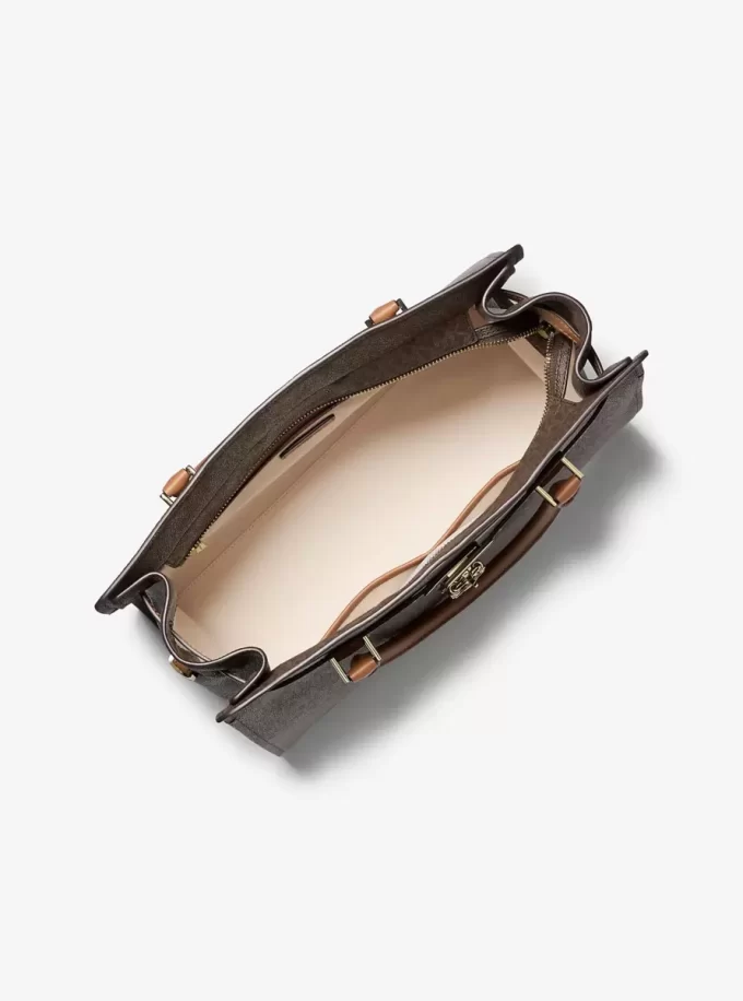 Bolso satchel grande con logotipo de firma Hamilton Moderne Bolso satchel grande con logotipo de firma Hamilton Moderne