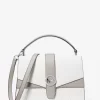 Bolso satchel Greenwich mediano con bloques de color y logotipo exclusivo Bolso satchel Greenwich mediano con bloques de color y logotipo exclusivo