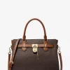 Bolso satchel mediano con logotipo de Hamilton Bolso satchel mediano con logotipo de Hamilton