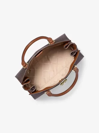 Bolso satchel mediano con logotipo de Hamilton