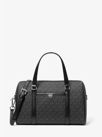 Bolso satchel mediano con logotipo de Jet Set Travel