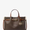 Bolso satchel mediano con logotipo de la firma Carson